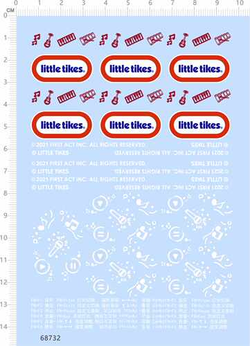 68732整版胶钢琴音符吉他咪霸little tikes纸模模型水贴纸定做