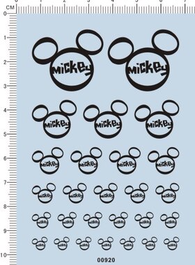 00920- 迪斯尼米奇Mickey 模型车水贴纸