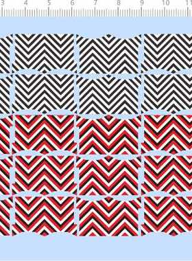 77976整版万黑白红德国十字危险警告条纹tank战车模型水贴2403