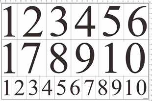 7598A 阿拉伯数字数字编号门牌门号 标牌 金属贴