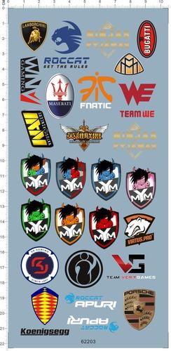 62203-  lamborghini bugatti fnatic  鼠标贴水贴