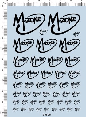 00508-A3408 M-zone-动感地带 模型车水贴纸