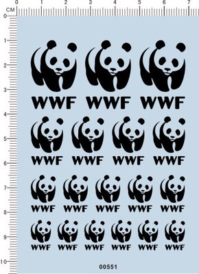 00551-  WWF(世界自然基金会) 模型车水贴纸