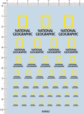 00862-A2808 -国家地理NATIONAL GEOGRAPH 模型车水贴纸