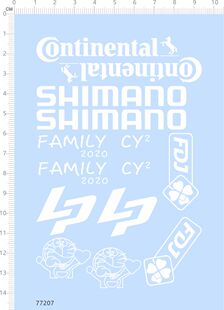 77207整版水贴family continental fdj四叶草SHIMAN哆啦A梦现货