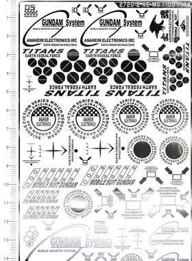 2720-2-@715 HG MG AE MS TITANS system 联邦泰坦斯鹰gd金属贴