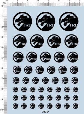 00751-A1203 TRD 模型车水贴纸