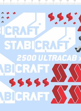 75838 游艇飞艇 整版水贴 STABICRAFT  模型水贴定制打印2310