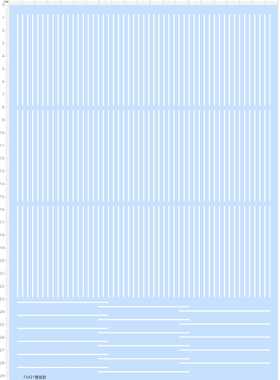 73421汽车模型敢达高达 0.9X71.3MM 白色线条水贴直线拉花