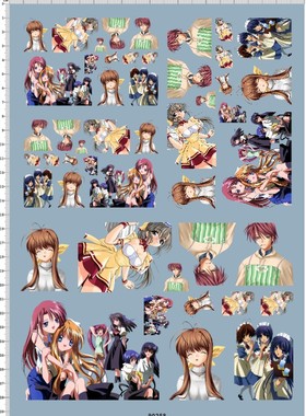 90258 CLANNAD 痛车去底水贴 A4纸