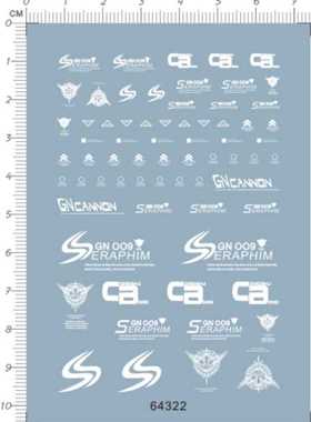 64322 HG GN-009 Seraphim 六翼天使gd水贴纸