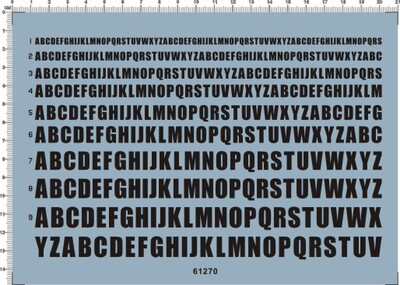 61270 -A6604  整版胶 英文数字字体 水贴纸 现货