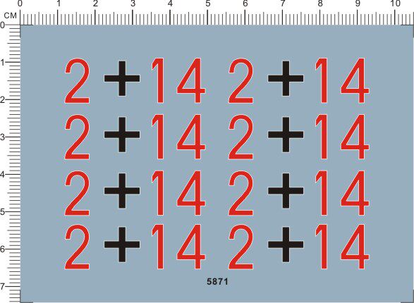 5871德国德国tank2-14虎式虎王tiger战车模型PSV彩贴水贴纸 现货