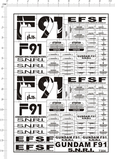 7304-@105 1/35 F91 GUNDAM HEAD gd头胸像gd金属贴纸