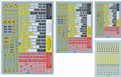 63900 WARNING caution danger 氚气灯标志危险警告注意gd水贴纸1