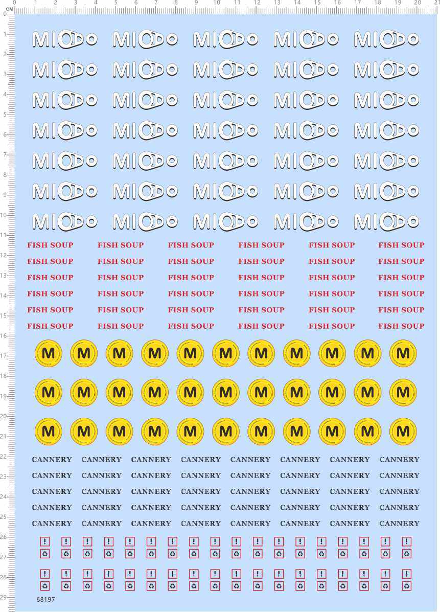 68197整版胶FISH SOUP CANNERY模型贴比例模型剪纸水贴纸定做订做,宠物/宠物食品及用品,兔兔玩具,淘宝优惠券,粉丝福利购,淘宝优惠卷