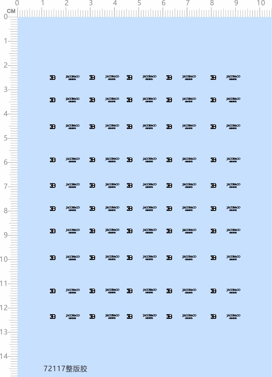 72117整版胶 JACOB CO CENEVE 模型水贴