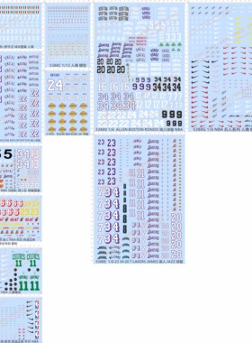 61745指甲5388美甲贴NBA布贴洛杉矶湖人c罗尤文球衣娃娃盲盒公仔