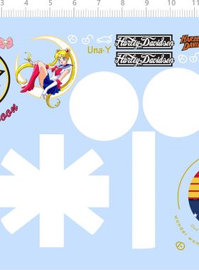 75694整版水贴美少女战士wonder woman 007车钥匙水贴摩托车2310