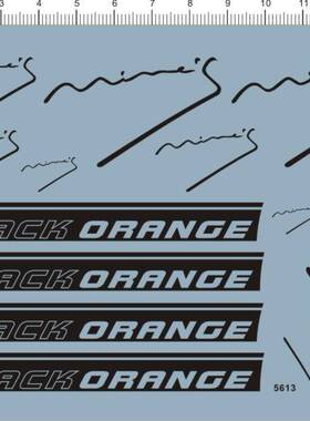 5613-6E11 mine's black orange 模型车水贴卡通不干胶