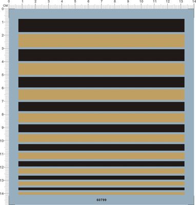 60799黑金条纹黑色金色直线拉花比例模型车剪纸水贴纸定做订做