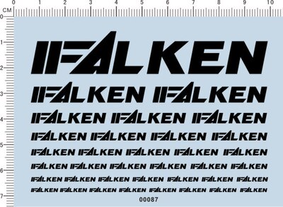 00087-A3012 IFALKEN 模型车水贴纸