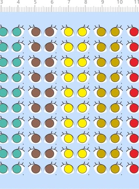 75662 眼睛 绿黄棕红蓝 molly 手办娃娃模型水贴定制打印2310