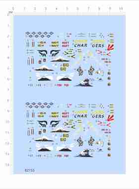 82155水贴NAVY第十四反潜直升机中队富士山HS-14 CHARGERS 2405