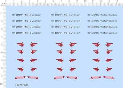 70478整版胶20th Television俄罗斯五星星COURAGE DRIVE 狐狸姐姐