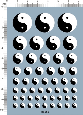 00555-7E18   八卦 模型车水贴纸