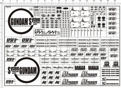 7311-@105 PG GUNDAM S gundams gd金属贴纸1