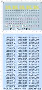 63057 NIMITZ航母飞机尼米兹号警告标语航空母舰模型水贴现货 USS