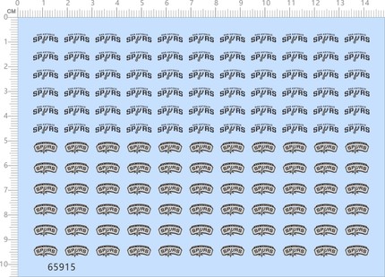 65915无比例NBA SPURS sonngy angel娃娃篮球衣盲盒剪纸水贴纸