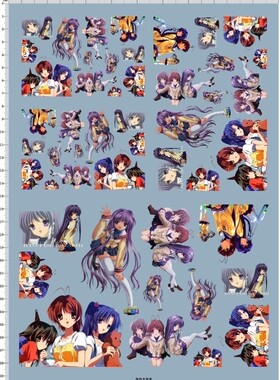 90198 CLANNAD 痛车去底水贴 A4纸