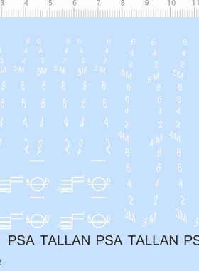 72224整版胶 PANCHO TALLAN 水尺 轮船模型水贴