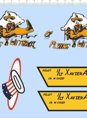 67993整版胶F86D01飞机flying wetbach pilot avier guerra chief