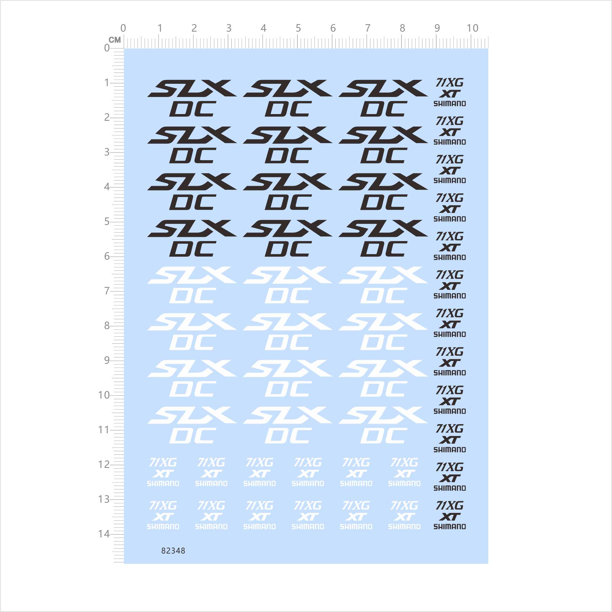82348 SLX DC 71XG XT SHIMAN渔轮贴模型水贴水滴轮定制打印2405