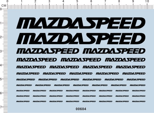 00604-A5113马自达-马自达 SPEED 模型车水贴纸