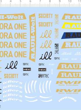 72884整版胶 1/24 RWB idlers 车贴模型车水贴定风翼尾翼