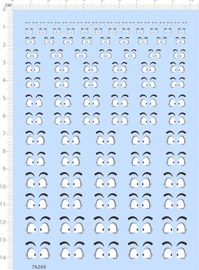 76266整版水贴 七龙珠 眼睛 悟空悟饭手办模型水贴定制打印2312