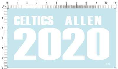 1545-204#  Celtics allen 2020 模型水贴纸 黑白红