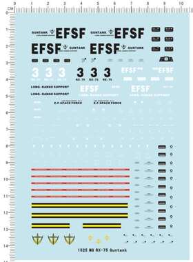 1525-  MG RX-75 Guntank 钢tank 太空tank gd水贴111