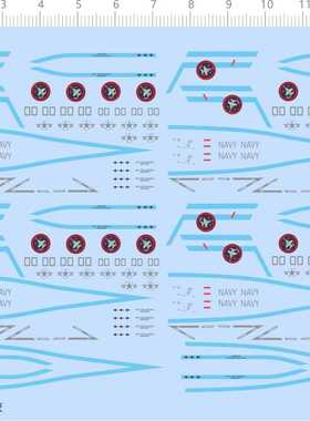 73771飞机模型水贴整版胶 1/144 TOPGUN F-18 NAVY A6