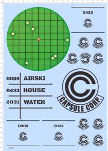 68604整版胶airski龙珠收集器house water CAPSULE CORP水贴 现货