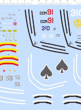 75537  MG 1/100 MS-14A  MS-14B 高达模型葵扇扎古水贴现货