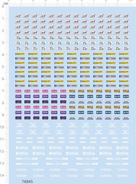 76845整版水贴欧美模型车牌08小队高达VeilSide拉花群马定制2312