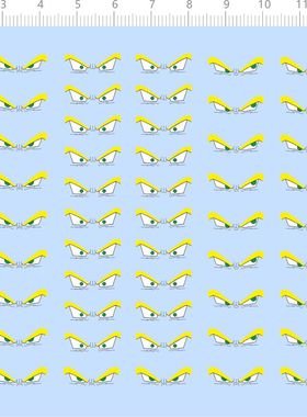 76314 赛亚人 悟空 眼睛水贴 黄色眉毛 绿眼睛 手办模型2312定制