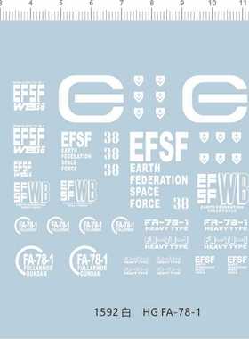 1592-A3719  HG FA-78-1 efsf 重装重型gd水贴2