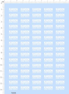 76008整版水贴 KANSON 模型水贴定制打印2311