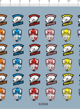 62666-9810 整版 3DMAX virtus.pro北极熊贴吧ID键盘鼠标水贴现货